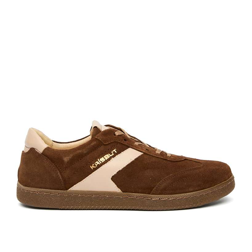 5802-3-9 Кеды муж.замша-кожа-кожа темно-коричневый-бежевый